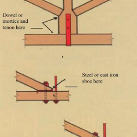 Traditional bottom chord web joints