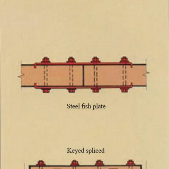 Traditional tension splices (in plan)