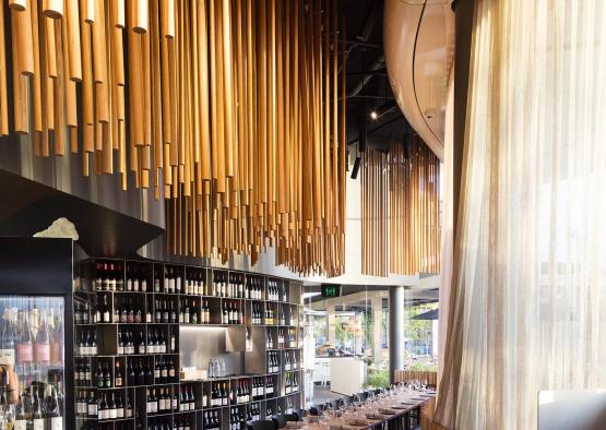 a restaurant with tables and chairs