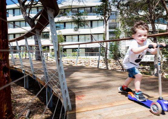 a child on a skateboard