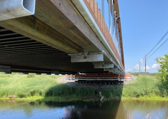 a bridge under a body of water