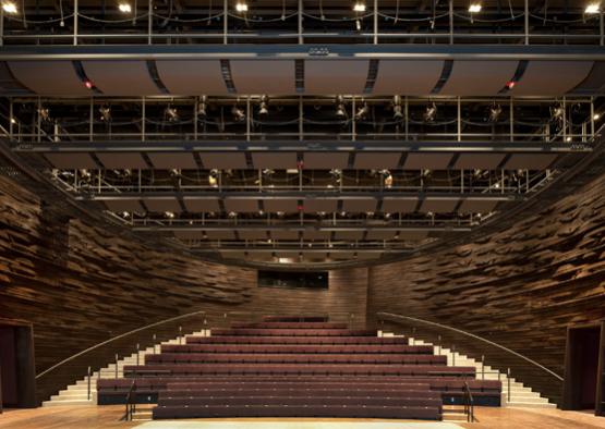 a large auditorium with seats and stairs