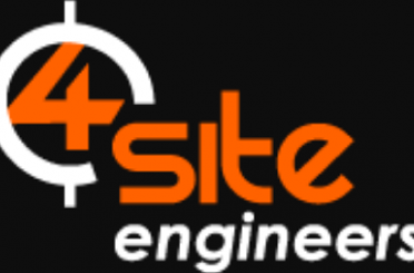 a black and orange logo